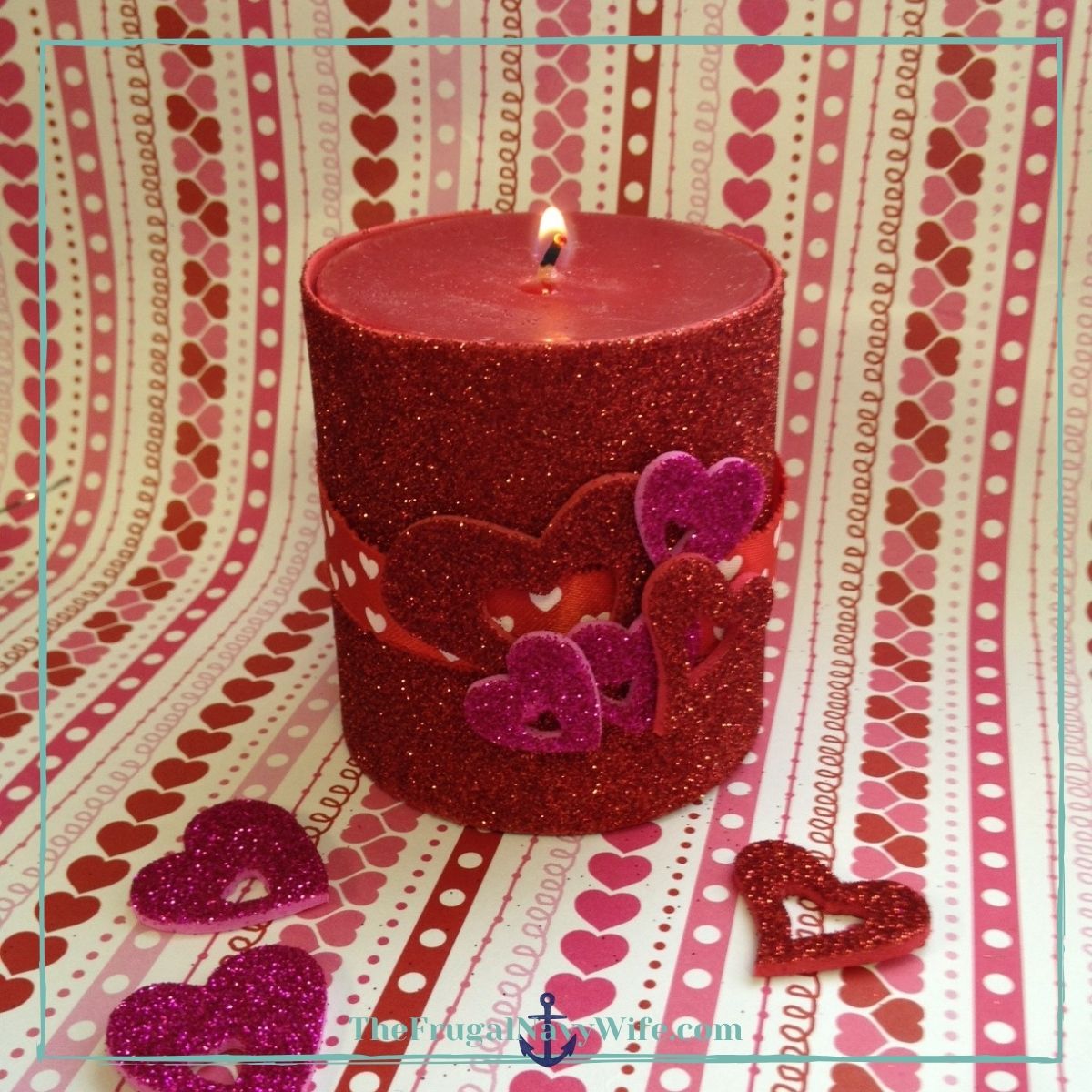 Valentine’s Day Decorative Candle The Frugal Navy Wife