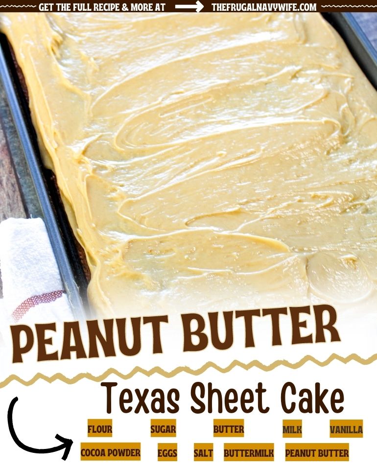 Peanut Butter Texas Sheet Cake - RecipeBoy