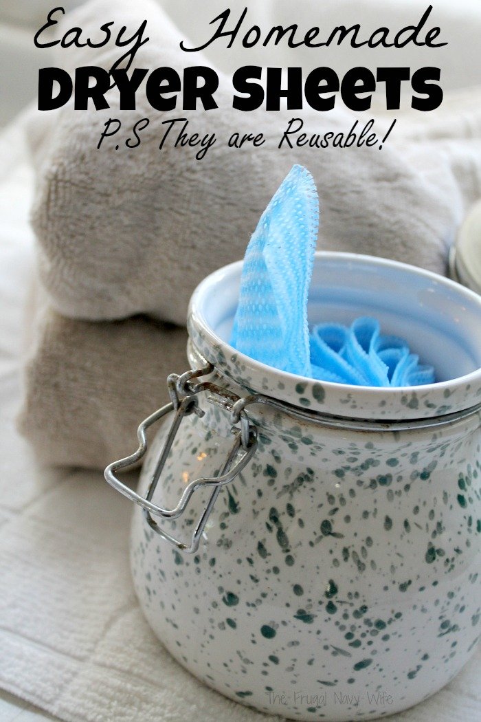 Easy Homemade Dryer Sheets PS They are Reusable! The Frugal Navy Wife