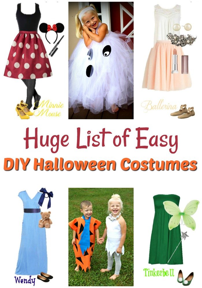Easy DIY Halloween Costumes - Including Disney Costumes