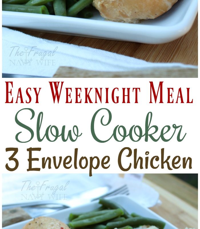 Super Easy Weeknight Meal – 3 Envelope Slow Cooker Chicken Recipe