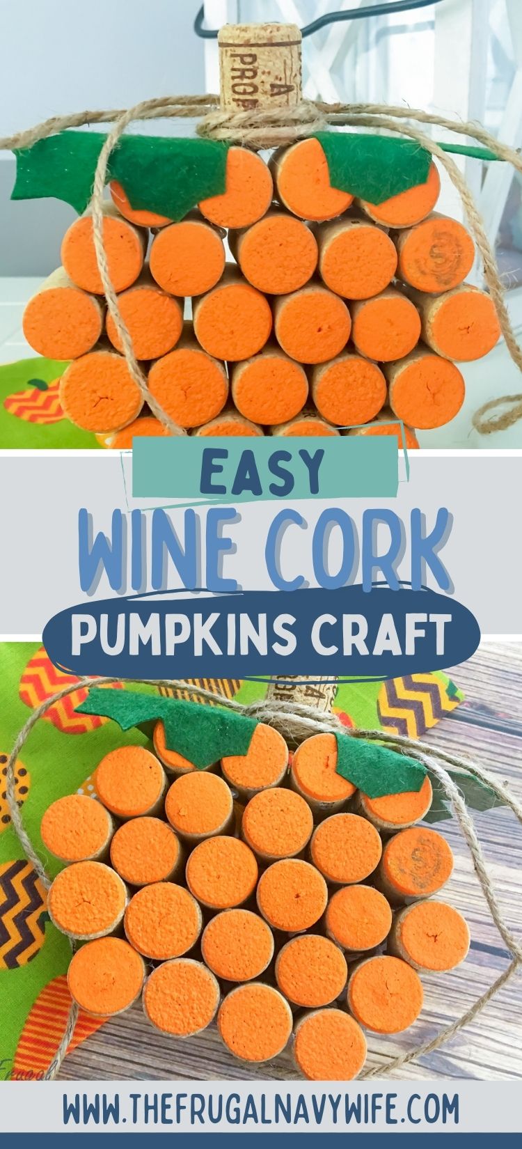 Wine Cork Pumpkins For Cute Fall Decor - DIY Candy