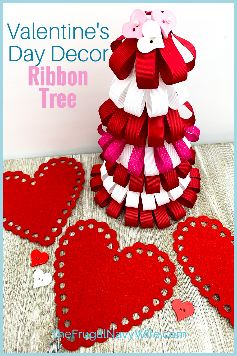 Valentine 5/8 Personalized Heart Ribbon