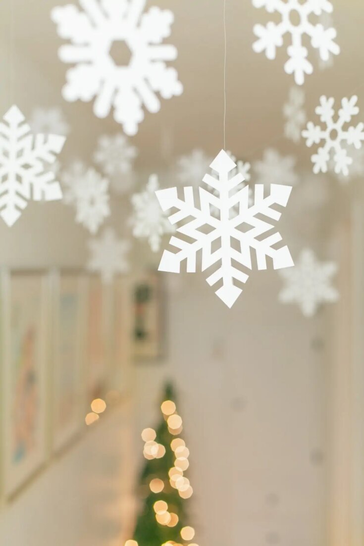 DIY Snowflake Decorations - The Frugal Navy Wife